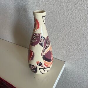 Target Multicolor Ceramic Vase with Leaf Patterns